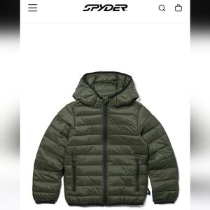 Spyder Hooded Puffer Packable Jacket.   Kids Medium 10/12. New In Packaging.